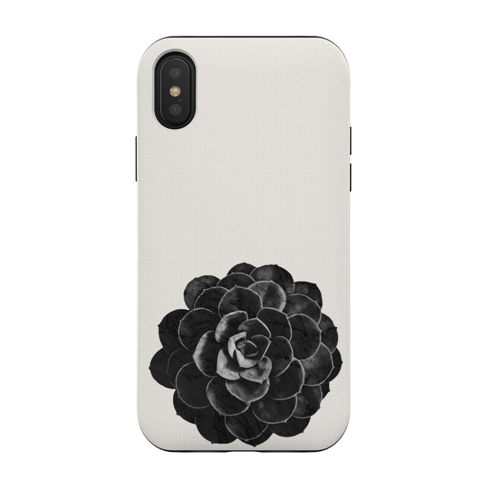 iPhone Xs / X StrongFit Succulent Black Marble by amini54