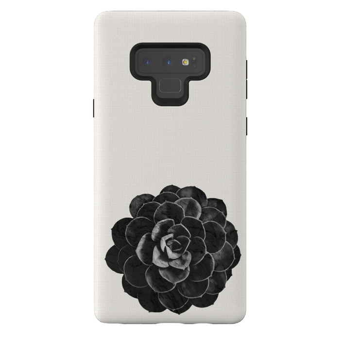 Galaxy Note 9 StrongFit Succulent Black Marble by amini54