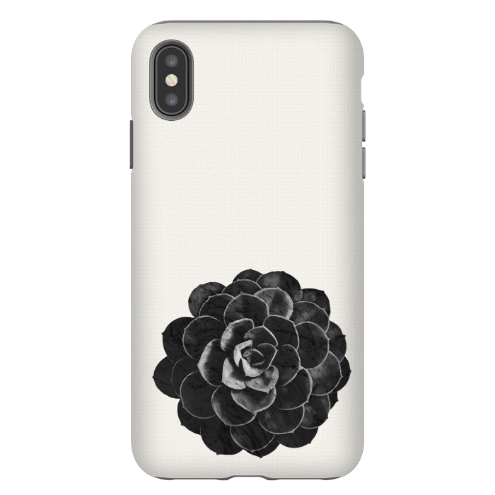 iPhone Xs Max StrongFit Succulent Black Marble by amini54