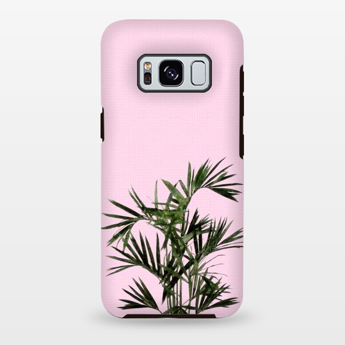 Galaxy S8 plus StrongFit Palm Plant on Pastel Pink Wall by amini54