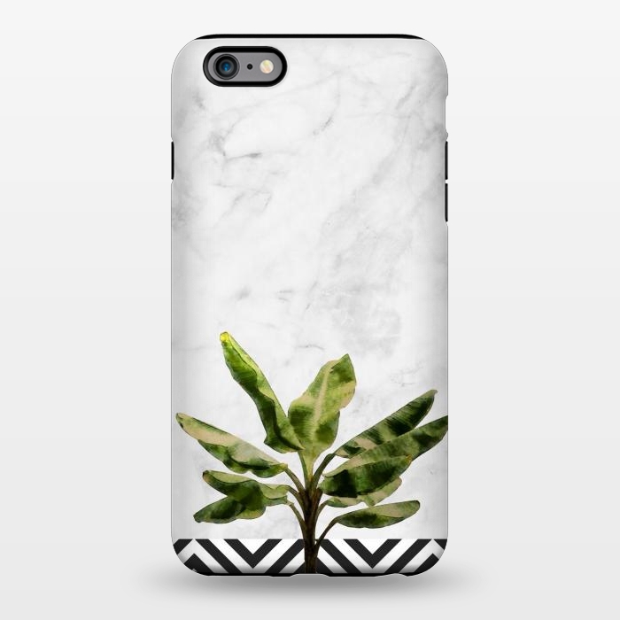 iPhone 6/6s plus StrongFit Banana Plant on White Marble and Checker Wall by amini54