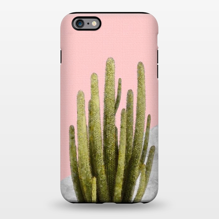 iPhone 6/6s plus StrongFit Cactus on Pink and Grey Marble Wall by amini54