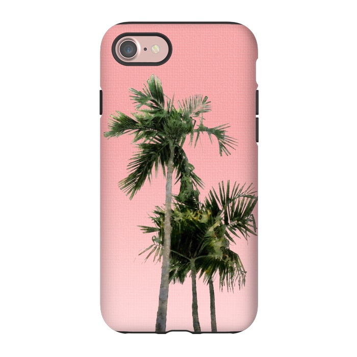 iPhone 7 StrongFit Palm Trees on Pink by amini54