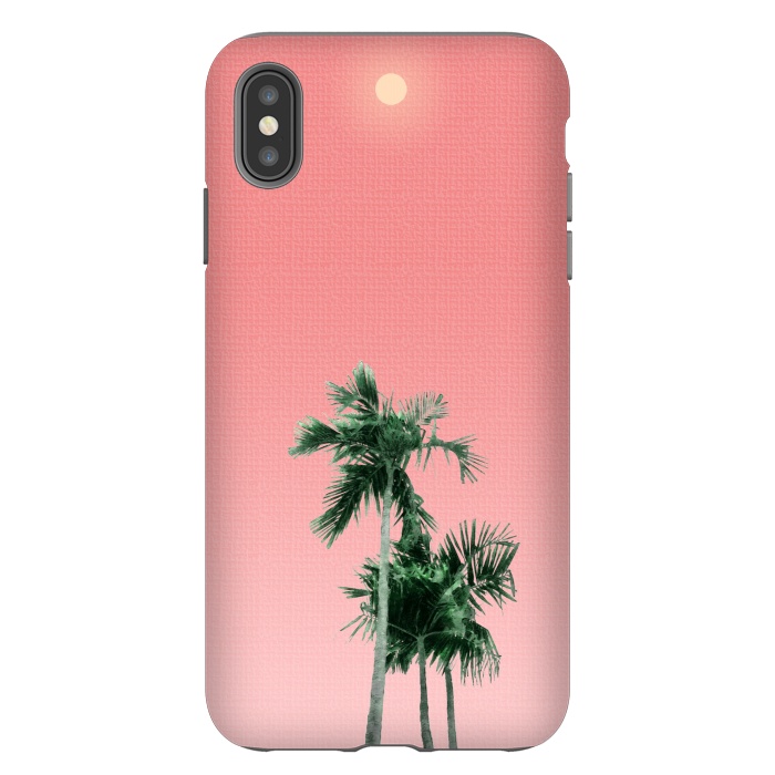 iPhone Xs Max StrongFit  Palm Trees, Sun and Sky by amini54