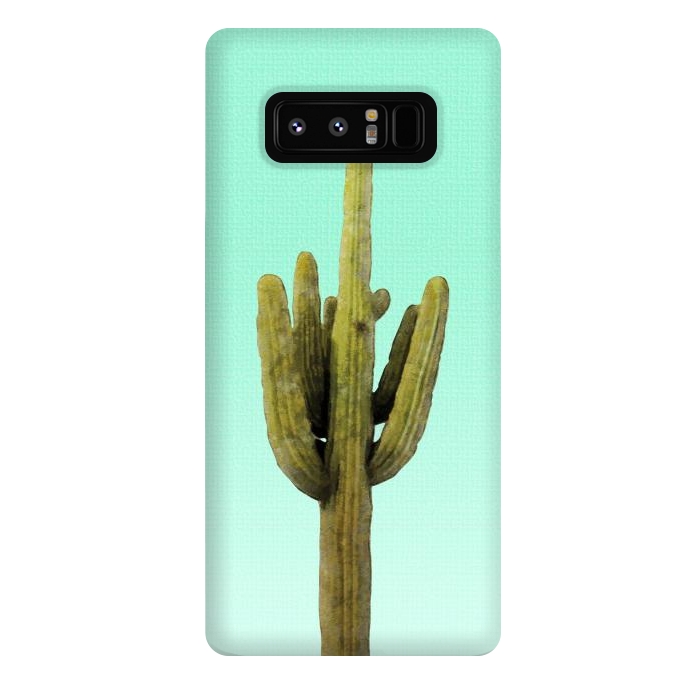 Galaxy Note 8 StrongFit  Cactus on Cyan Wall by amini54