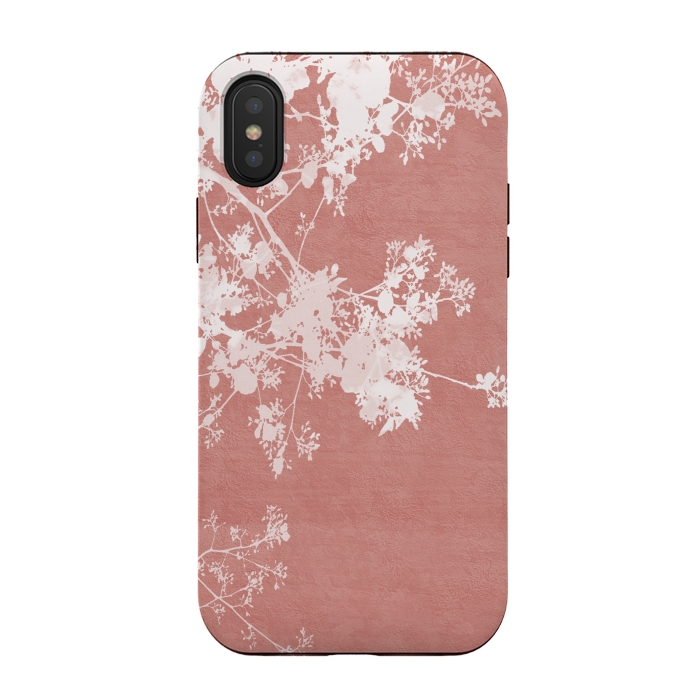 iPhone Xs / X StrongFit  Flowering Tree on Red by amini54
