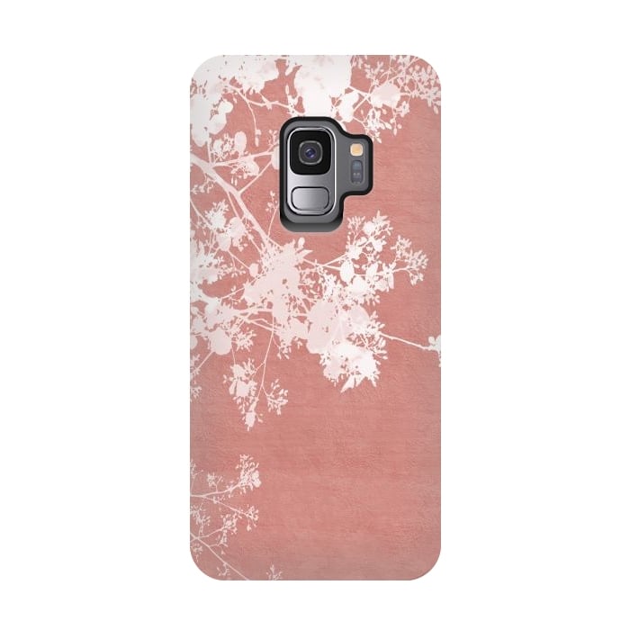 Galaxy S9 StrongFit  Flowering Tree on Red by amini54