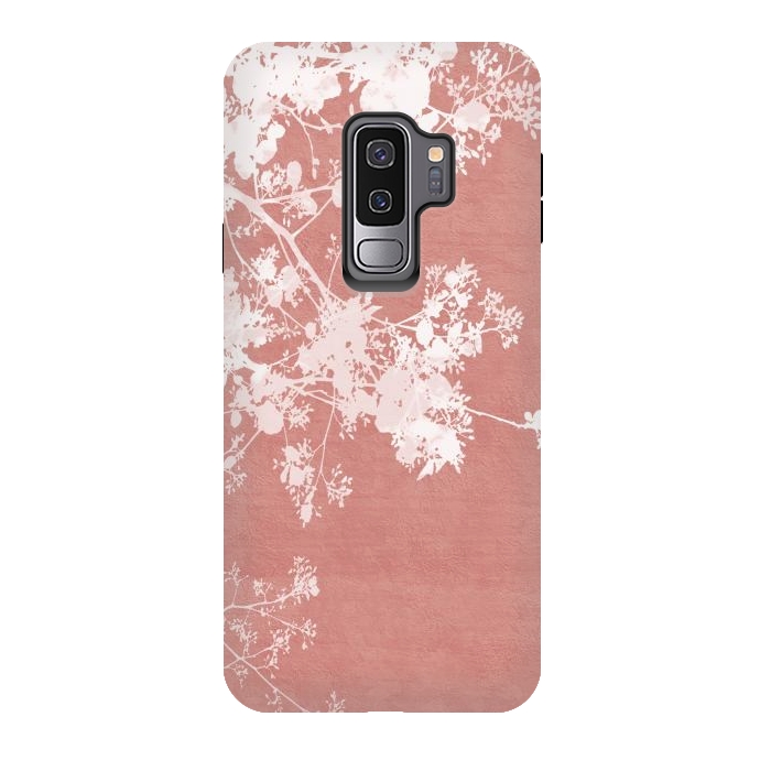 Galaxy S9 plus StrongFit  Flowering Tree on Red by amini54