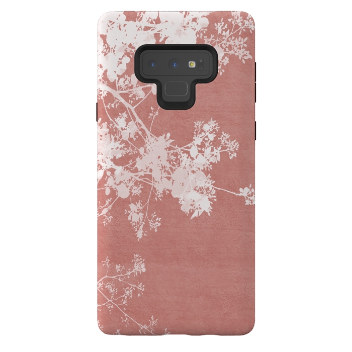 Galaxy Note 9 StrongFit  Flowering Tree on Red by amini54