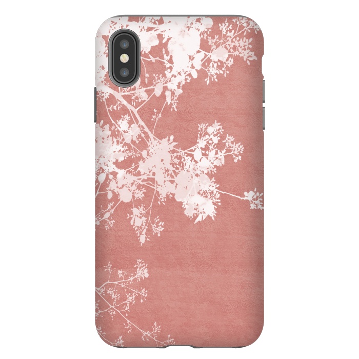 iPhone Xs Max StrongFit  Flowering Tree on Red by amini54