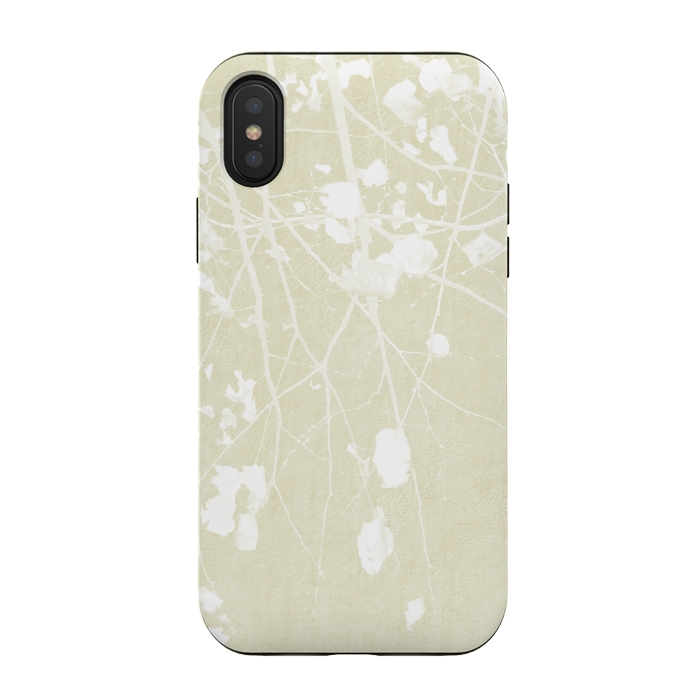 iPhone Xs / X StrongFit  Foliage on Ivory by amini54