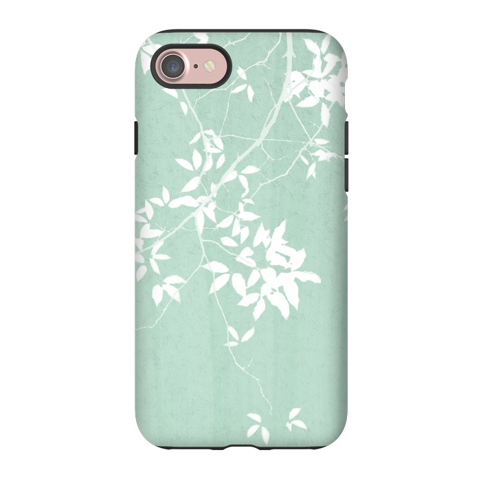 iPhone 7 StrongFit  Foliage on Mint Green by amini54
