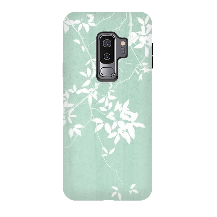 Galaxy S9 plus StrongFit  Foliage on Mint Green by amini54