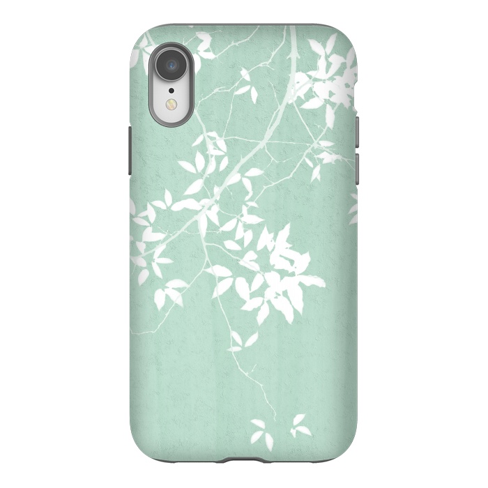 iPhone Xr StrongFit  Foliage on Mint Green by amini54