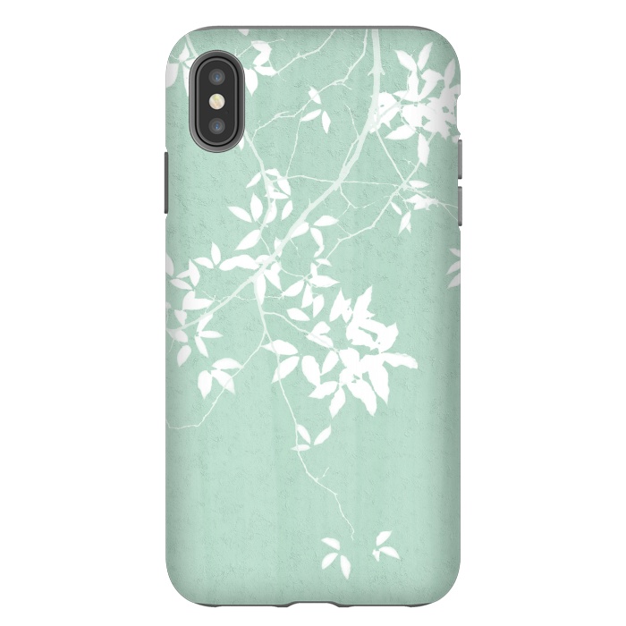 iPhone Xs Max StrongFit  Foliage on Mint Green by amini54