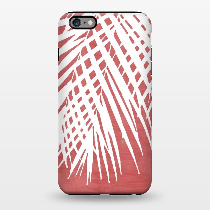 iPhone 6/6s plus StrongFit  Palm Leaves on Red by amini54