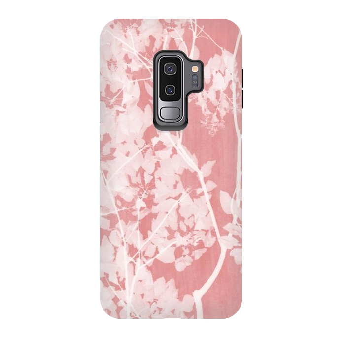 Galaxy S9 plus StrongFit  Tree Foliage on Pink II by amini54