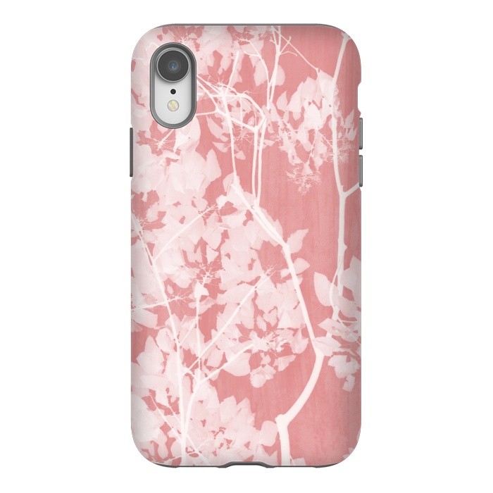 iPhone Xr StrongFit  Tree Foliage on Pink II by amini54