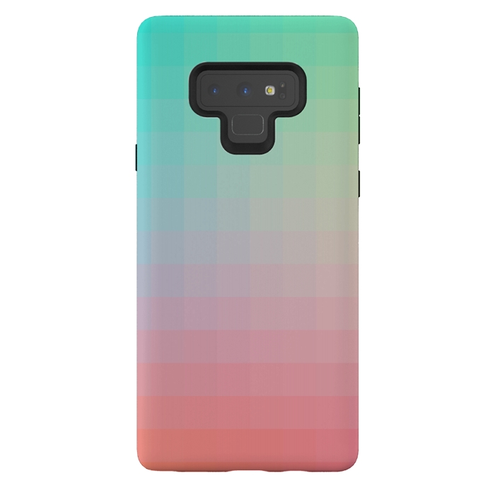 Galaxy Note 9 StrongFit Gradient, Pink and Teal by amini54