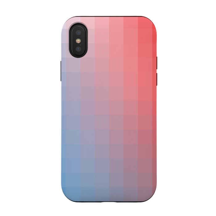 iPhone Xs / X StrongFit Gradient, Red, White and Blue by amini54
