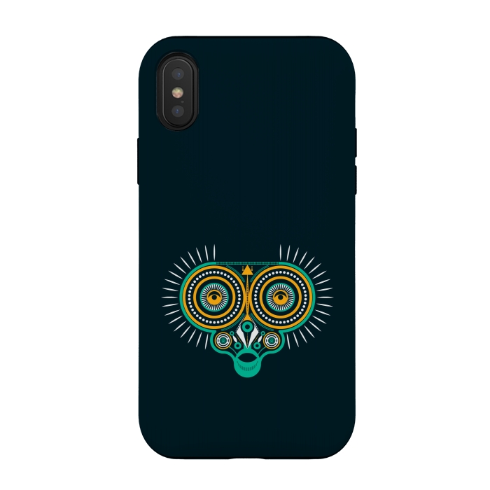 iPhone Xs / X StrongFit horned owl tattoo tribal by TMSarts