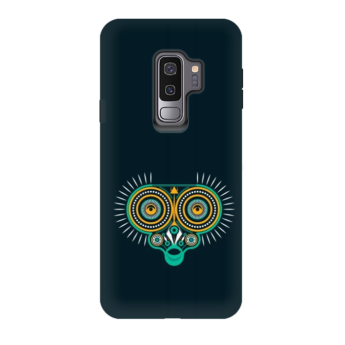 Galaxy S9 plus StrongFit horned owl tattoo tribal by TMSarts