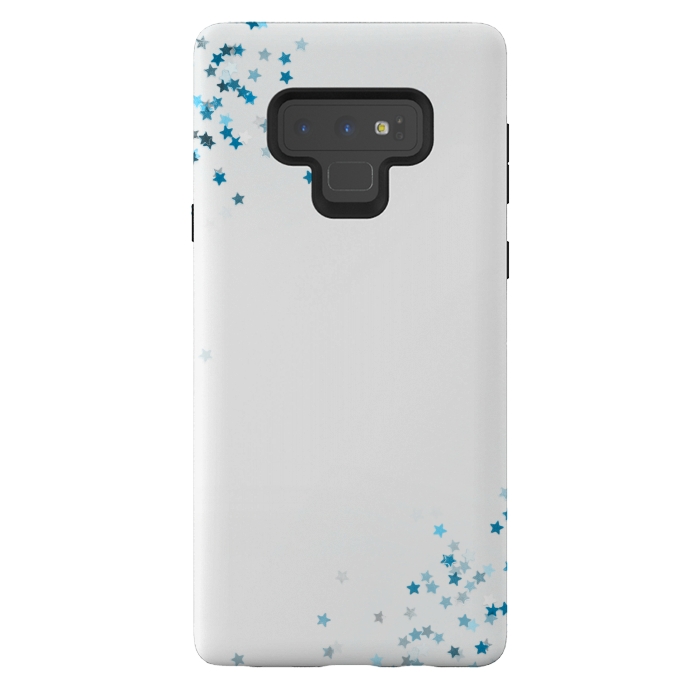 Galaxy Note 9 StrongFit blue glitter star by MALLIKA