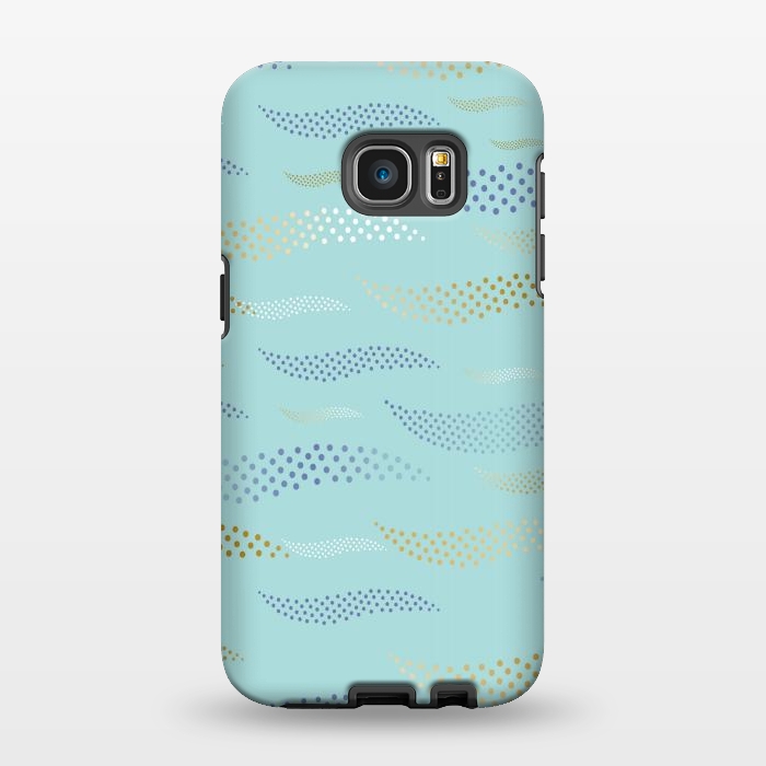 Galaxy S7 EDGE StrongFit Waves / Tiger (stylized pattern) 2 by Bledi