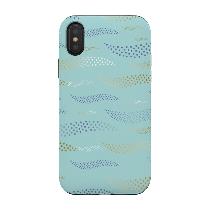iPhone Xs / X StrongFit Waves / Tiger (stylized pattern) 2 by Bledi