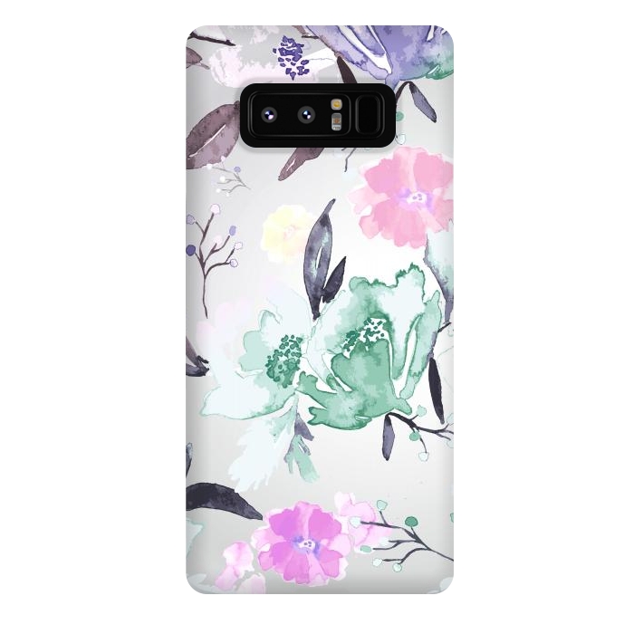 Galaxy Note 8 StrongFit Vintage Floral Print by Bledi