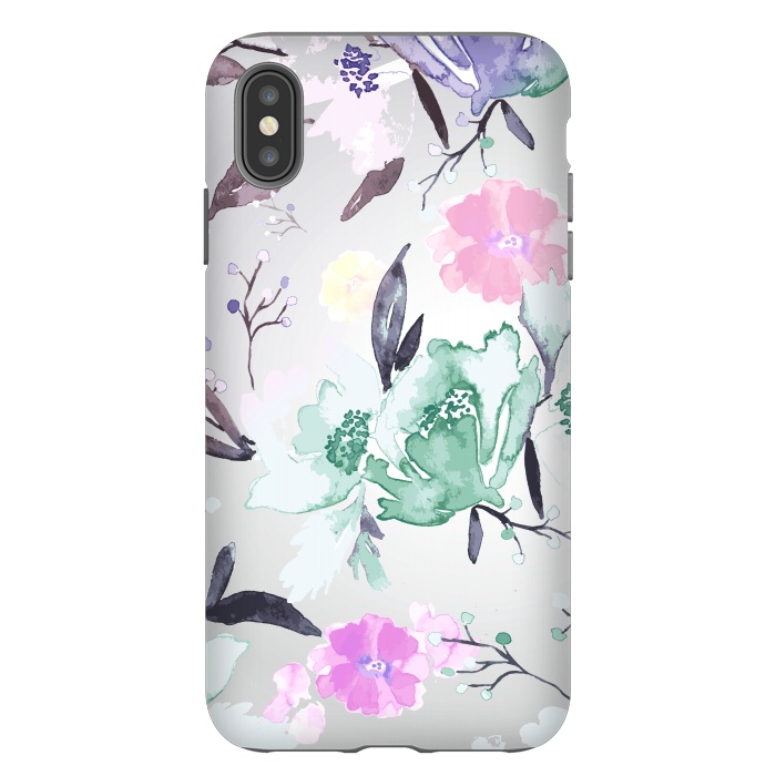 iPhone Xs Max StrongFit Vintage Floral Print by Bledi