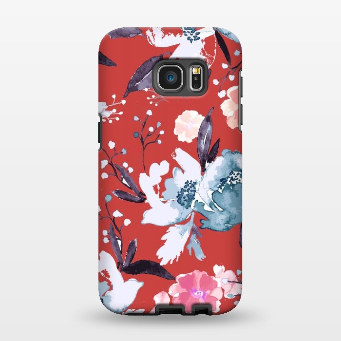 Galaxy S7 EDGE StrongFit Vintage Floral Print 2 by Bledi
