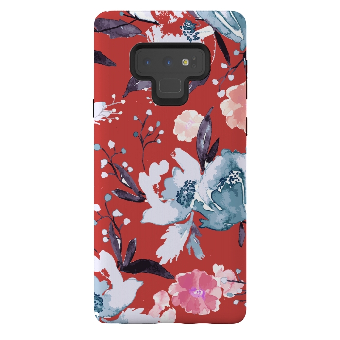 Galaxy Note 9 StrongFit Vintage Floral Print 2 by Bledi