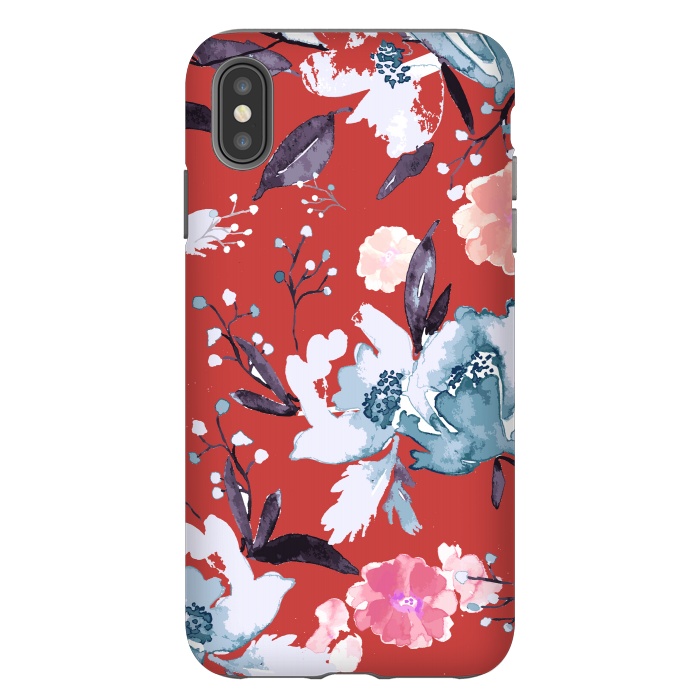 iPhone Xs Max StrongFit Vintage Floral Print 2 by Bledi