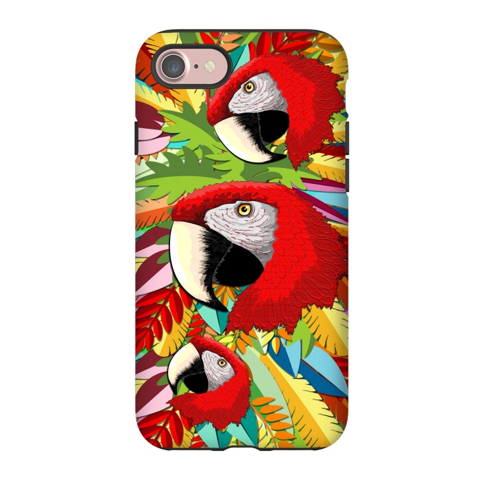 iPhone 7 StrongFit Macaw Parrot Paper Craft Digital Art by BluedarkArt