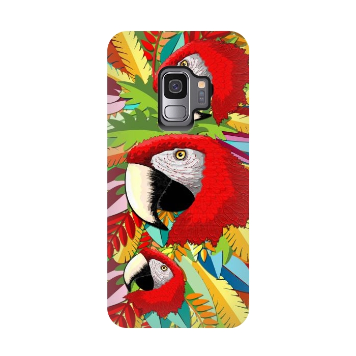 Galaxy S9 StrongFit Macaw Parrot Paper Craft Digital Art by BluedarkArt