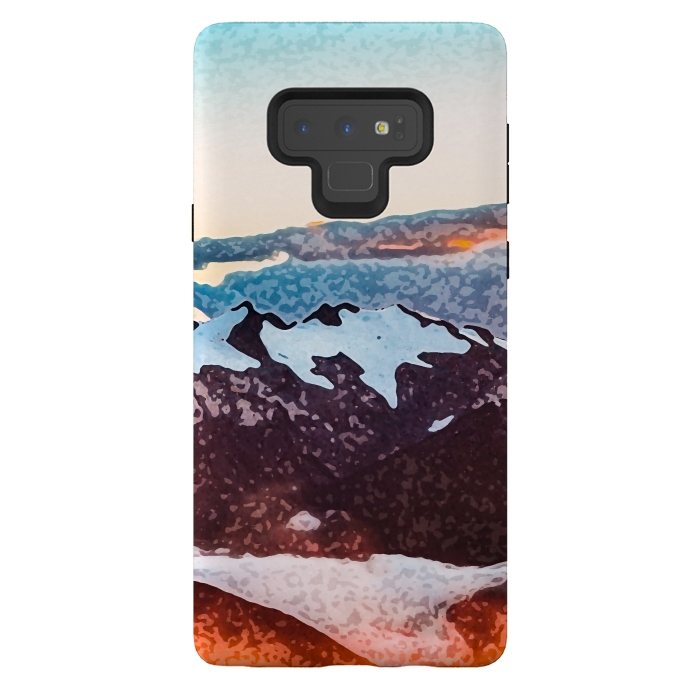 Galaxy Note 9 StrongFit Burn Mountain by Creativeaxle