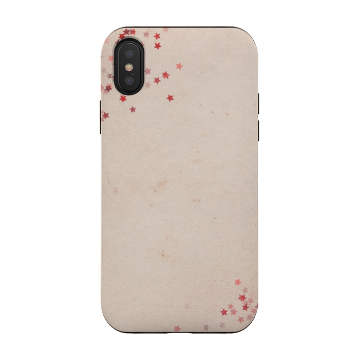 iPhone Xs / X StrongFit RED OFF WHITE STARS by MALLIKA