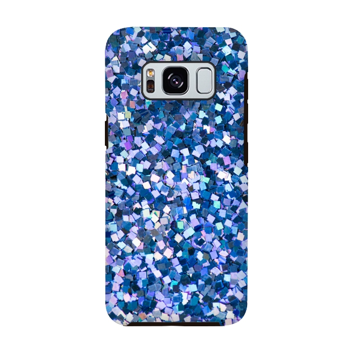 Galaxy S8 StrongFit BLUE GLITTER 2  by MALLIKA