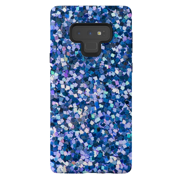 Galaxy Note 9 StrongFit BLUE GLITTER 2  by MALLIKA