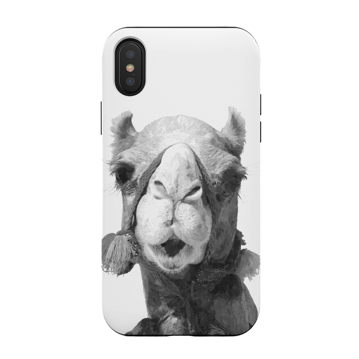 iPhone Xs / X StrongFit Black and White Camel by Alemi
