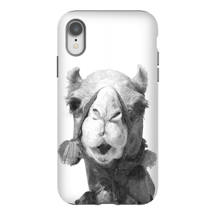 iPhone Xr StrongFit Black and White Camel by Alemi