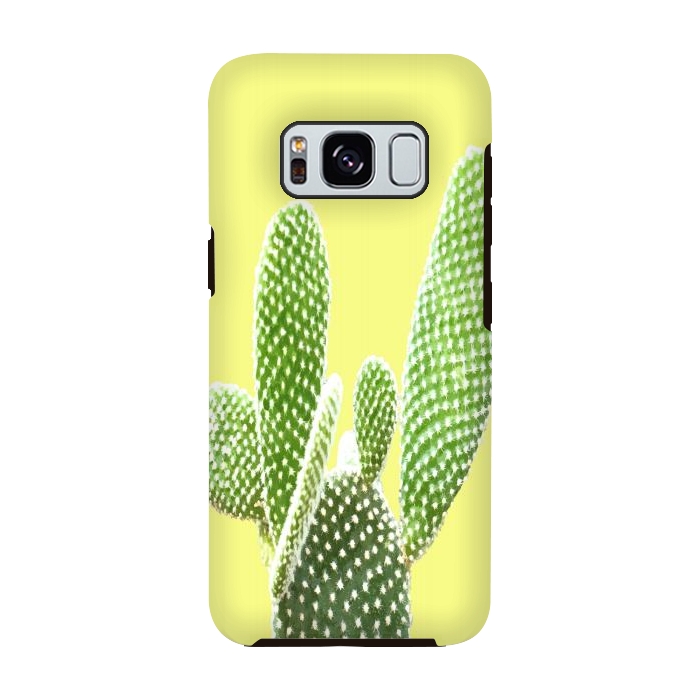 Galaxy S8 StrongFit Cactus Yellow Background by Alemi