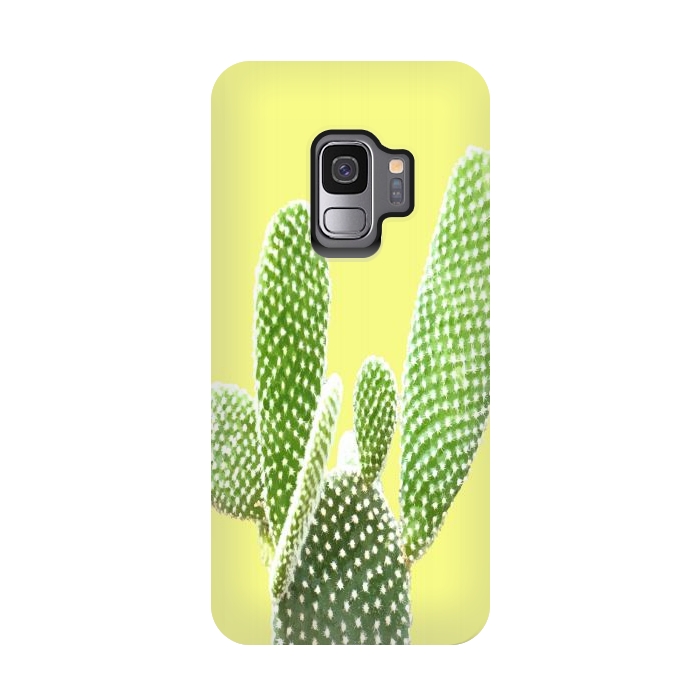 Galaxy S9 StrongFit Cactus Yellow Background by Alemi