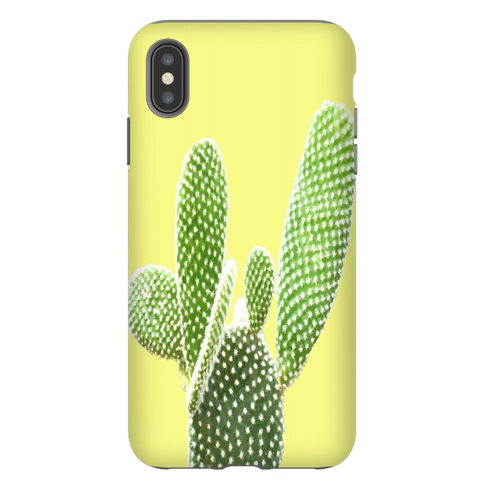 iPhone Xs Max StrongFit Cactus Yellow Background by Alemi