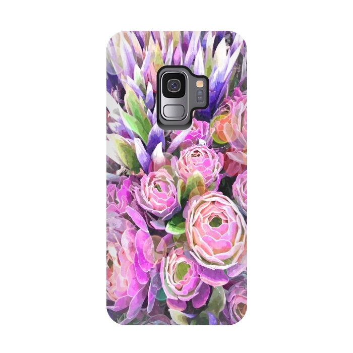 Galaxy S9 StrongFit Colorful Cactus by Alemi