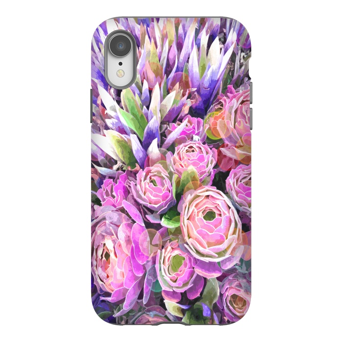 iPhone Xr StrongFit Colorful Cactus by Alemi