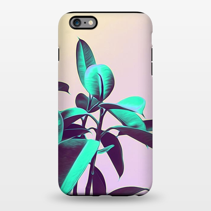 iPhone 6/6s plus StrongFit Iridescent Green Leaves by Alemi