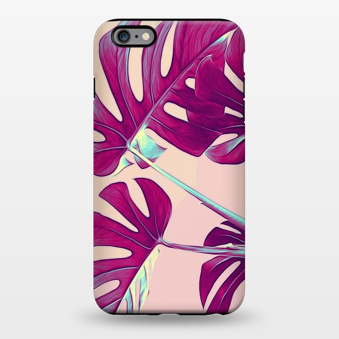 iPhone 6/6s plus StrongFit Violet Monstera Leaves by Alemi