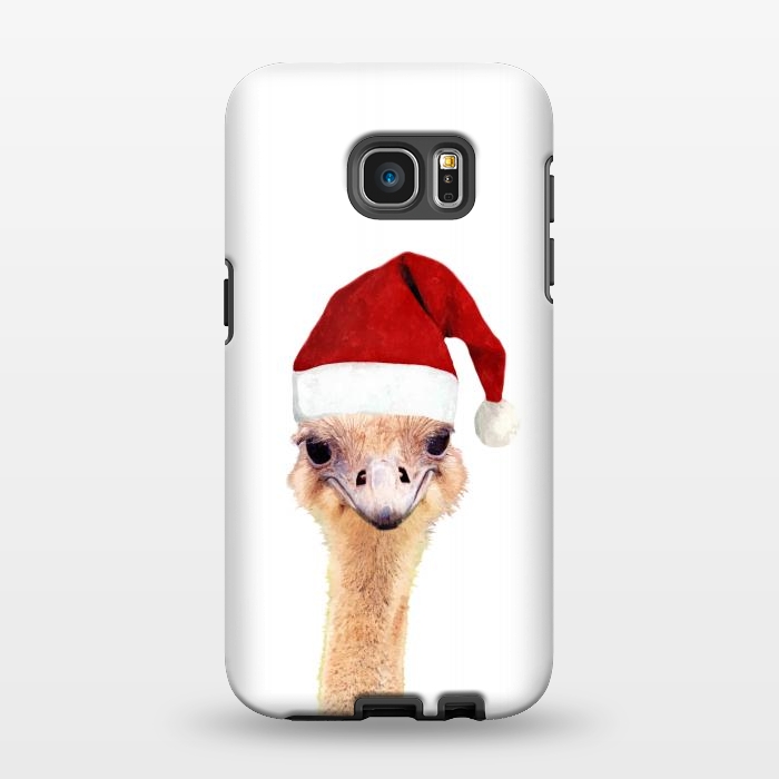 Galaxy S7 EDGE StrongFit Ostrich Christmas by Alemi